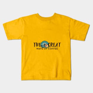 The Great Wave of Coffee Kids T-Shirt